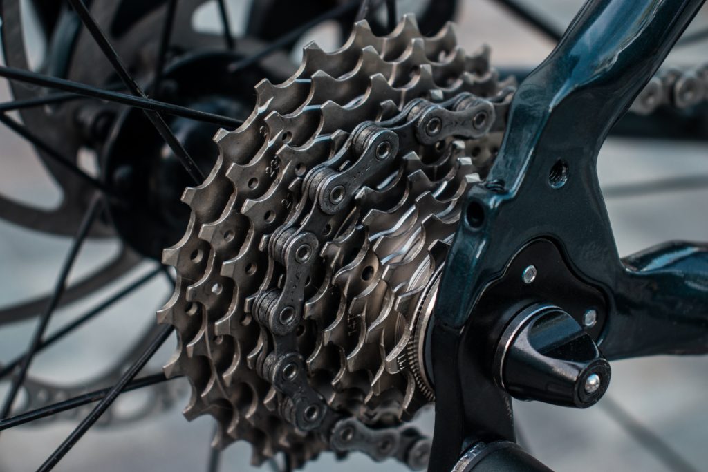 Image of rear cassette on bicycle